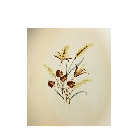 Vintage Autumn Harvest by Taylor Smith & Taylor Oval Platter Wheat 11” Plate - Picture 2 of 3